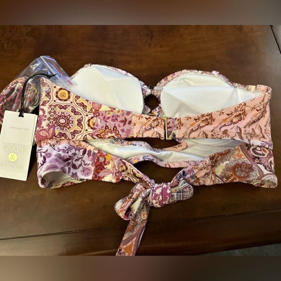Shade & Shore Women's Hardware Cut Out Longline Bikini Top NWT 32B - Picture 7 of 10